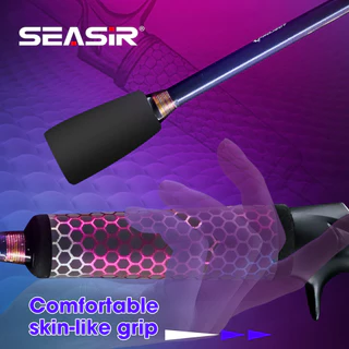 Seasir Rexcast 20KG ลากสูงสุด 15 เดือนรับประกันเบ็ดตกปลายาวคาร์บอนไฟเบอร์ Zirconia ท่องเที่ยวแหวน 1.65M-2.43M น้ําหนักล่อ 4-25g ระยะทางโยน Rod ML/M/MH Spining & Casting