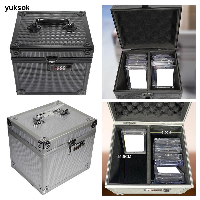 [yuksok] กล่องเก็บการ์ดการซื้อขายล็อคการ์ดแบบพกพาที่ทนทานกล่องสะสมการ์ดกีฬา Graded สําหรับผู้ใหญ่ Bgs TCG Graded Card