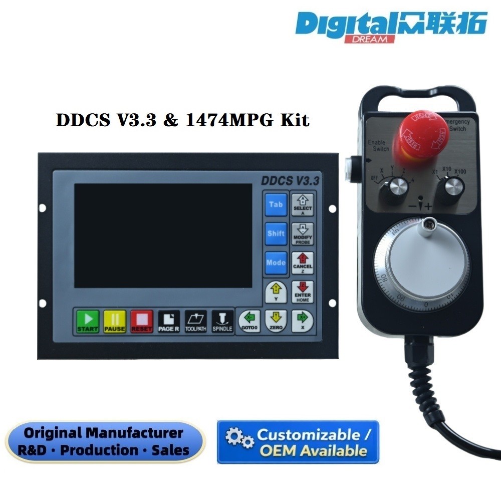 ในสต็อก จีน CNC Manufacture ชุดควบคุมตัวเลข 3/4 แกน DDCS V3.3 DDCSV3.1 พร้อม CNC Mpg ใช้สําหรับเครื่