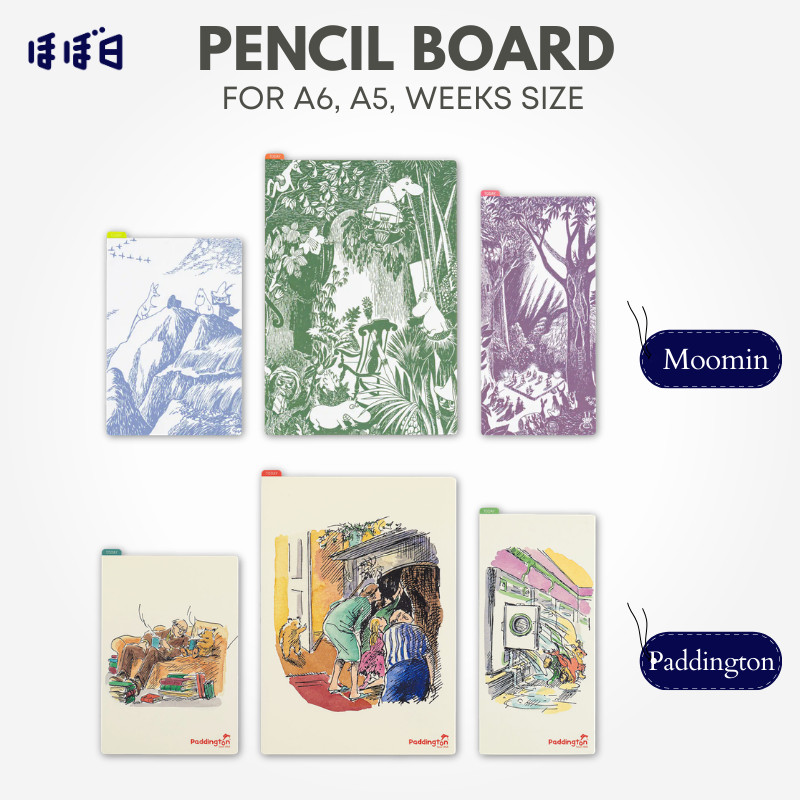 HOBONICHI Moomin & Paddington™ Pencil Board For A6, A5, Weeks Size, Japan Diary/ Journal Stationery