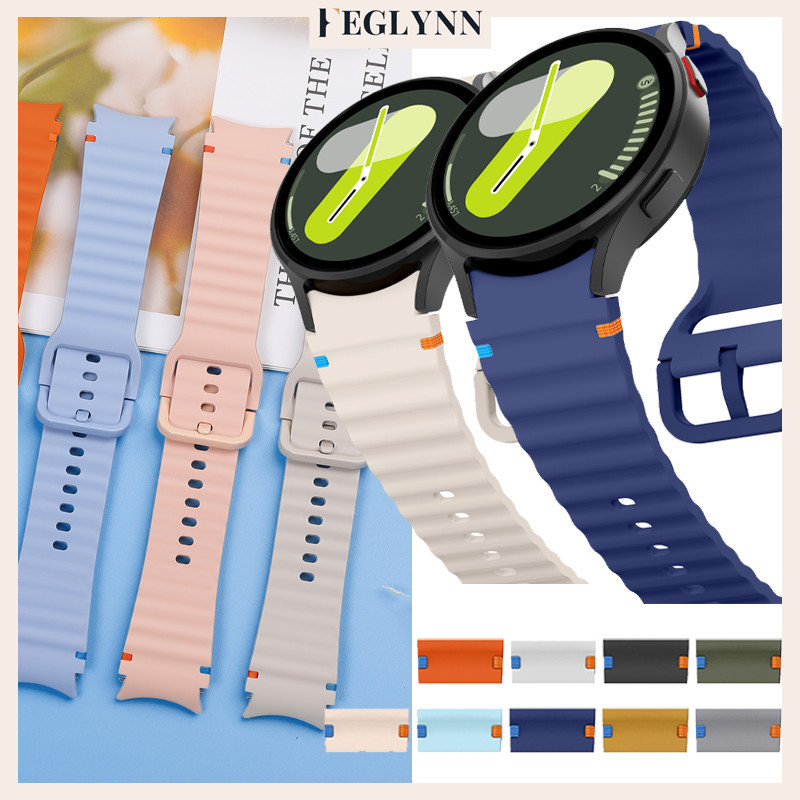 สายรัดกีฬาซิลิโคน อุปกรณ์เสริม 20 มม for Samsung Galaxy Watch FE 7 6 5 4 44 40มม. 4 6 Classic 43 47 42 46 5 Pro 45มม.