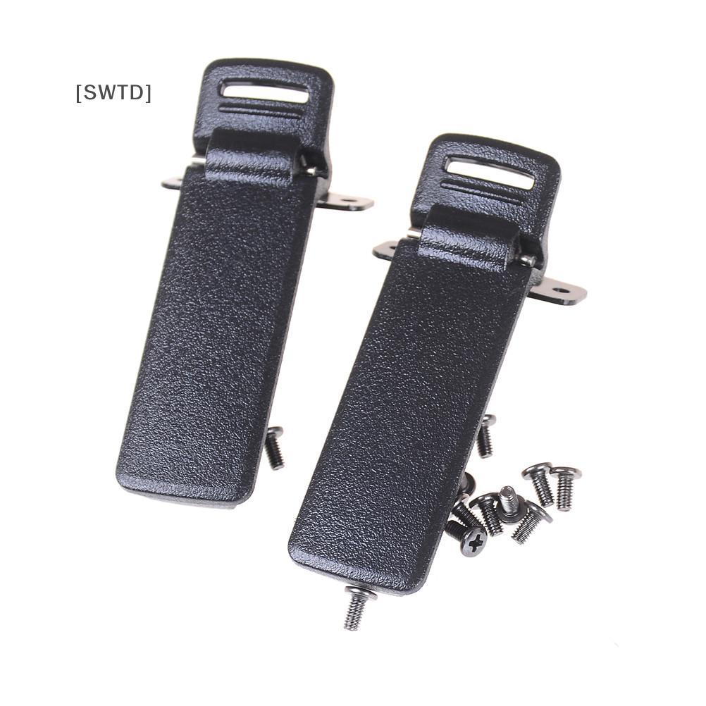 [SWTD] 2 ชิ้นเครื่องส่งรับวิทยุอะไหล่ Ba เข็มขัดคลิปสําหรับ Baofeng UV-5R วิทยุ 2 ทิศทาง UV5R null