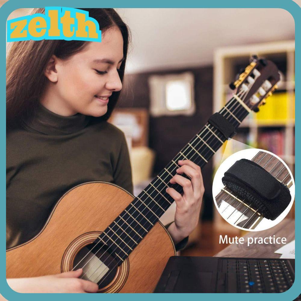 ZELTH กีตาร์ Fret Wrap, ลดเสียงรบกวนปรับกีตาร์ String Mute Damper, Universal เครื่องมืออุปกรณ์เสริม 