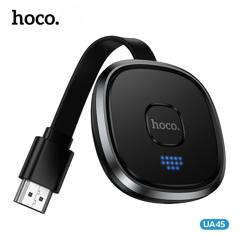 HOCO UA45  อุปกรณ์แคสต์จอไร้สาย สะท้อนหน้าจอ Full HD 1080P 60Hz เชื่อมต่อ WiFi & P2P ดูจอใหญ่คมชัด hc5
