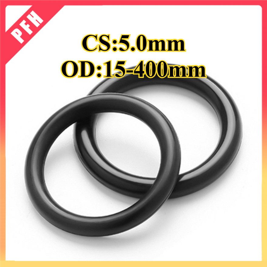 CS5.0mm แหวนซีลยาง O-ring O-ring OD15-400mm แหวนซีลน้ํามันไนไตรล์, ปะเก็นสีดํากันน้ําและทนอุณหภูมิสู