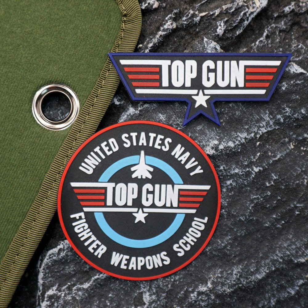 AE.PVC Top Gun TOP GUN Tactics 3D Velcro Patch /Badges/armband/Emblem ตกแต่งสําหรับแจ็คเก็ตกางเกงยีน