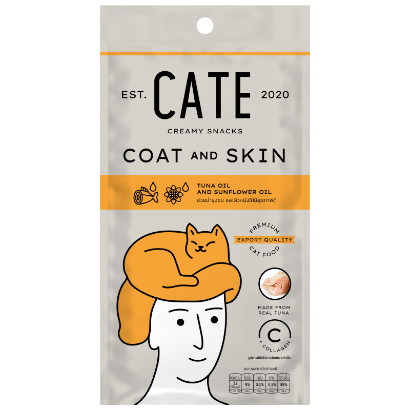 เคทครีมมี่สแน็ครสทูน่าผสมคอลลาเจน 48ก(C2 Cate Creamy Snack Tuna With Collagen Flavor 48g(C2 [8852021