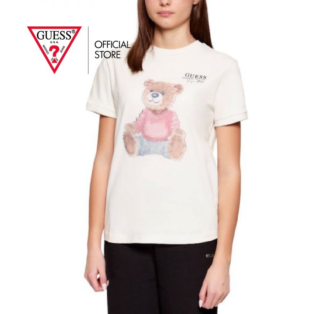 GUESS WOMEN เสื้อยืด รุ่น V6RI08K8FQ4 สีเบจ