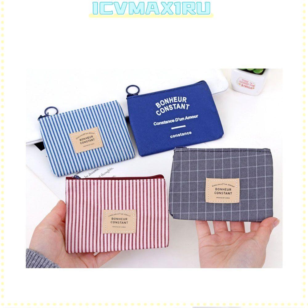 ICV MAX Wallet กระเป๋าใส่เหรียญและของเล็กๆ สำหรับผู้หญิง ทำจากผ้าใบทนทาน เครื่องประดับออแกไนซ์เตอร์