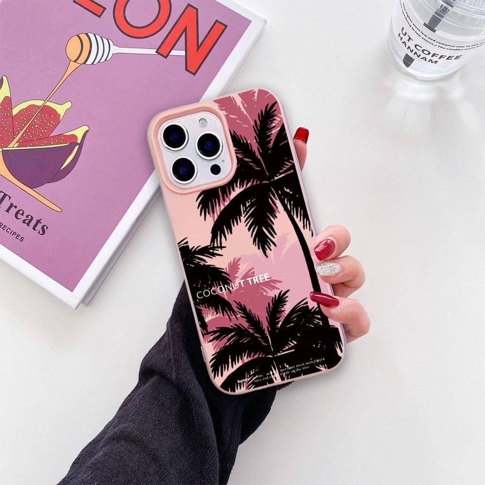 สีชมพูมะพร้าว Tree Case 2 in 1 สําหรับ Itel A90 S25 ULTRA P65 RS4 S23 S23 + POVA7 POP9 Hot40 Smart9 