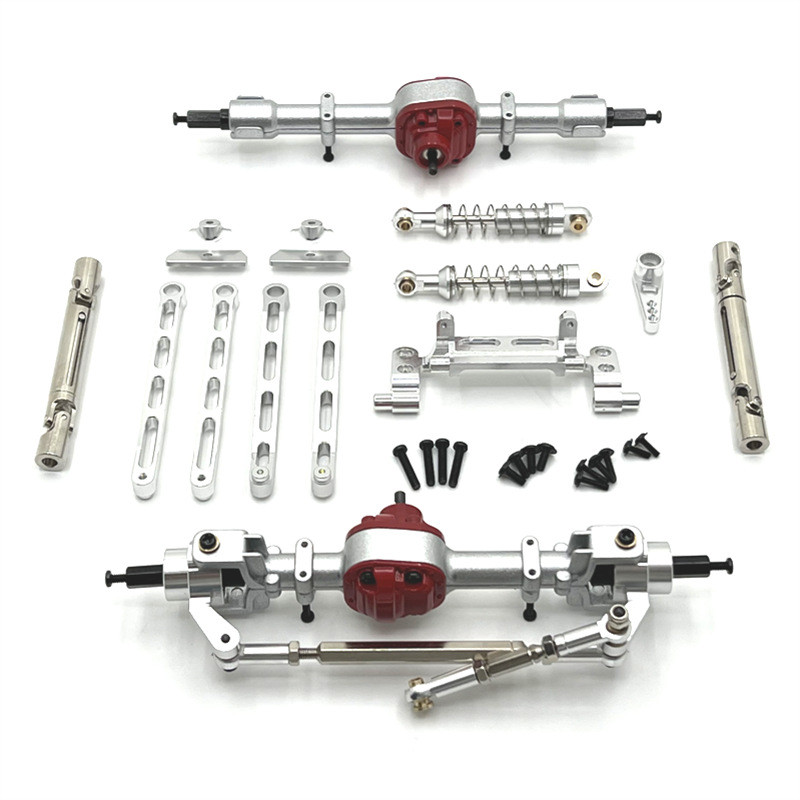 1/12 Scale MN82 LC79 MN78 RC อุปกรณ์ตกแต่งรถยนต์ - ชุดประกอบด้านหน้าและด้านหลังอัพเกรดโลหะ