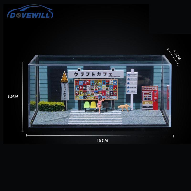 [Dovewill] 1/64 Diorama Car Display Case Collection Layout Dust Ornament Show Case