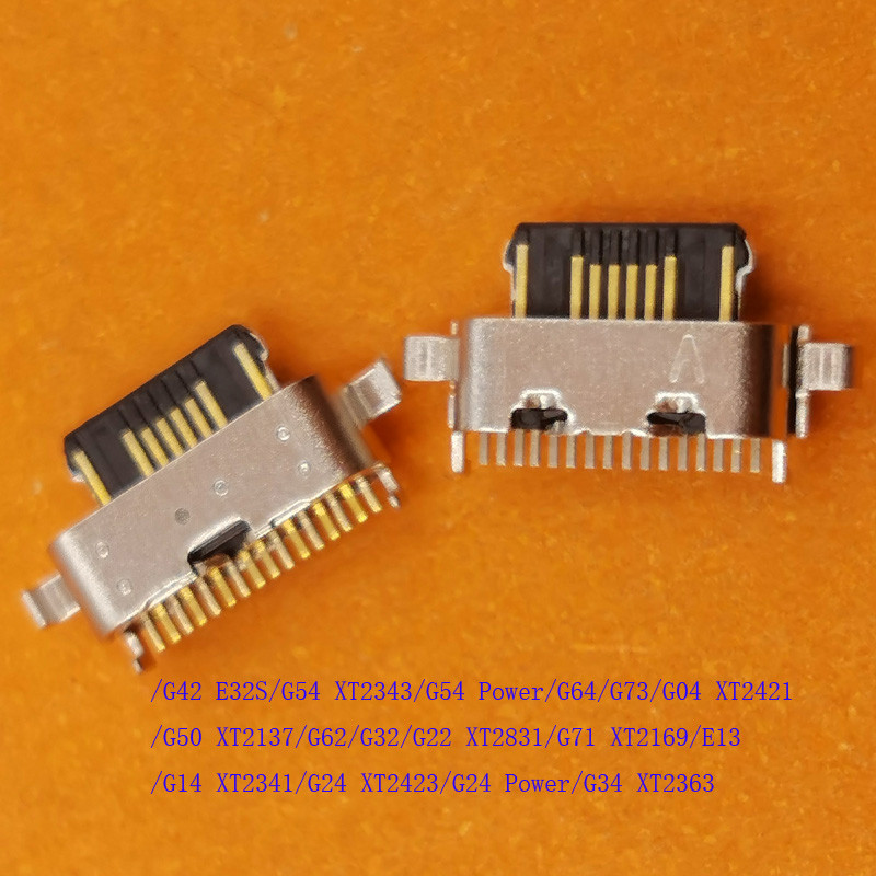10-50Pcs USB Connector Plug สําหรับ Motorola Moto G50 G04 G14 G24 G34 G54 G62 G32 G22 G71 E13 G42 E2
