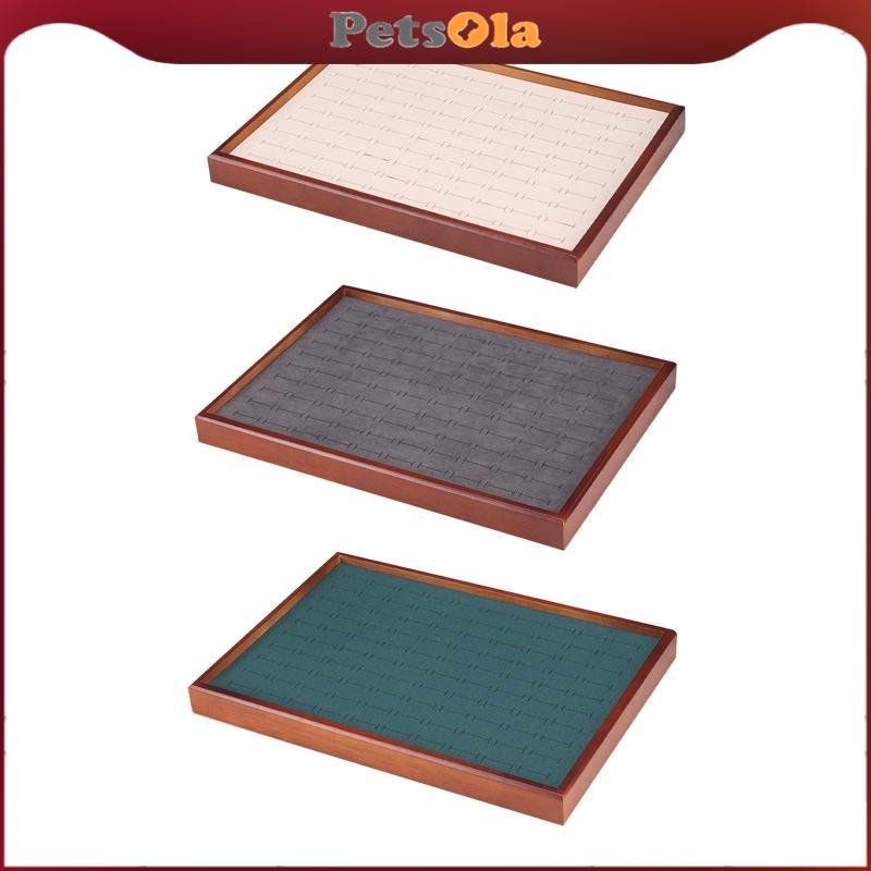 [PETSOLA] ถาดเครื่องประดับ Organizer,แหวน Organizer Stand,100 Slot Case เครื่องประดับ Props ตกแต่งตู้แหวน Cufflink Dresser ถาด