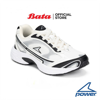 Bata บาจา Power รองเท้าผ้าใบเดินออกกำลังกาย สำหรับเด็กโต สีข…