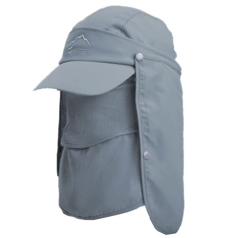 FREESE Safari Cap Mens UV Protection Sun Hat Lightweight Quick Dry Mesh Outdoor Foldable