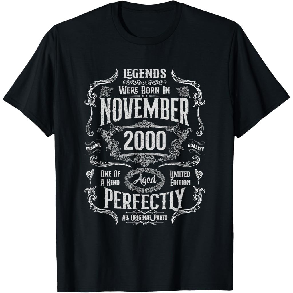 Vintage 25th Birthday Legends were Born in November 2000 T-Shirt