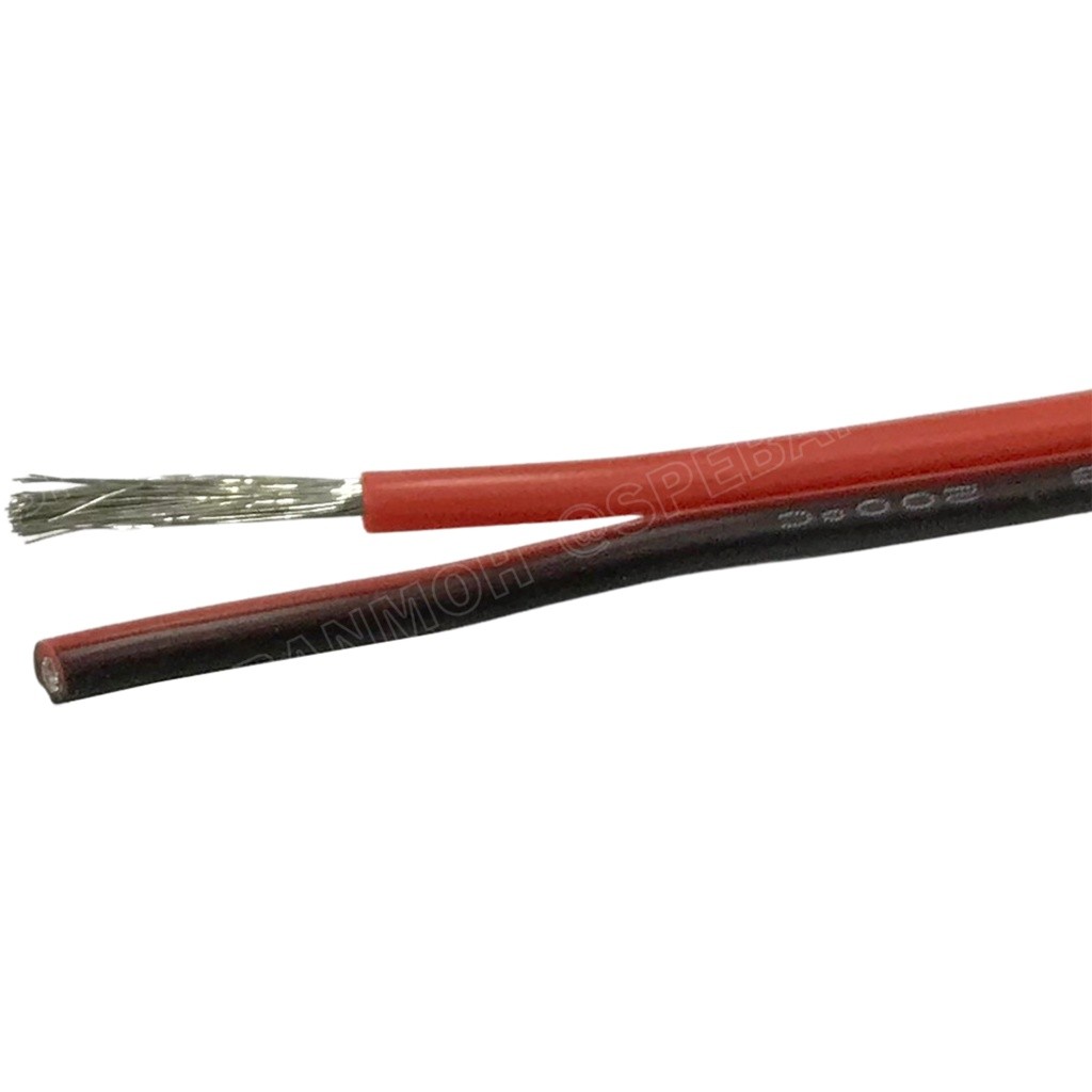 [ 2 เมตร ] RC-RB-20AWG สายไฟซิลโคน คู่ ดำแดง ขนาด 20AWG AWG20 0.519mm² Twins RC Silicone Cable 600V 