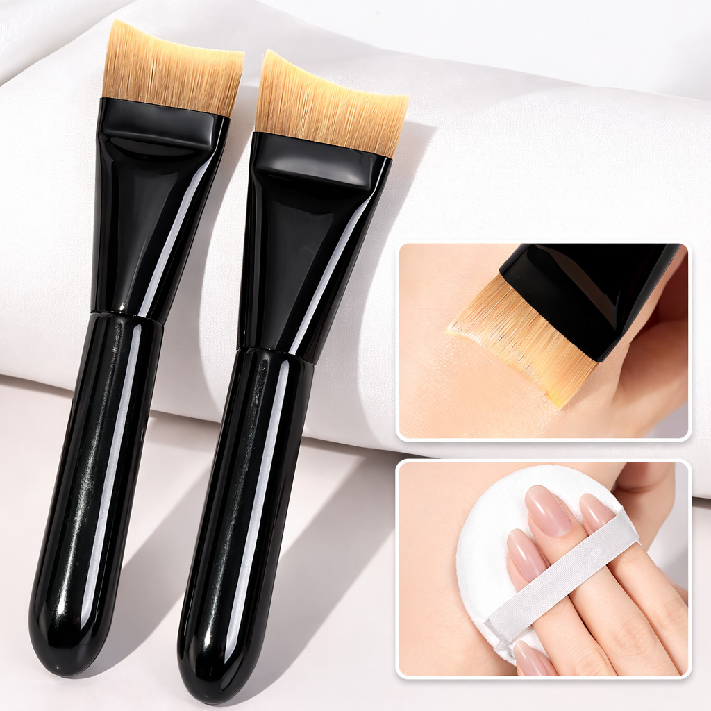 BRUSH แปรงรองพื้นขนนุ่มแน่น Foundation Brush ทรงโค้งรับรูปหน้า เกลี่ยรองพื้นเรียบเนียน งานผิวสวยธรรมชาติ