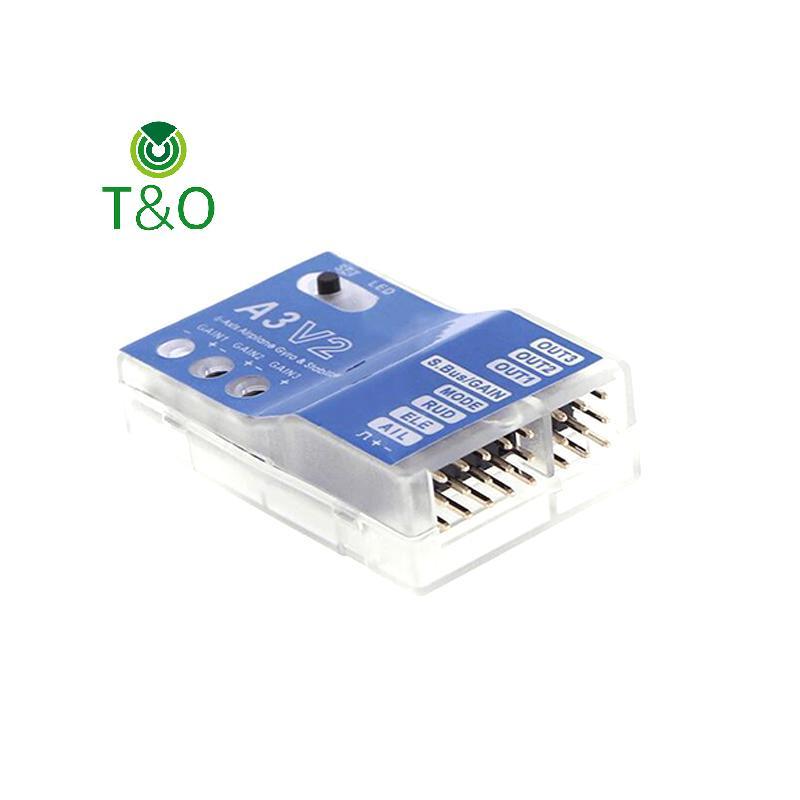 [T&OT] คุณภาพสูง 3 แกน Gyro A3 V2 Aeroplane Flight Controller Stabilizer สําหรับเครื่องบิน RC คอปเตอ