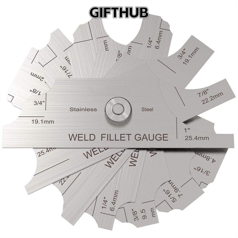 GIFTHUB 7PCS เครื่องเชื่อม, MG-11 MM & นิ้วเชื่อม Fillet Gages ชุด, Ulnar เครื่องเชื่อม 1/8-1 โลหะเช