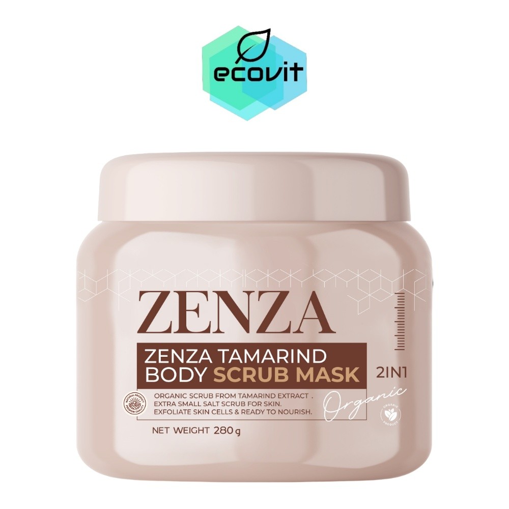 [1 กระปุก] Zenza Tamarind Body Scrub Mask [280 g./กระปุก] สครับเซ็นซ่า สครับมะขามสูตรเข้มข้น