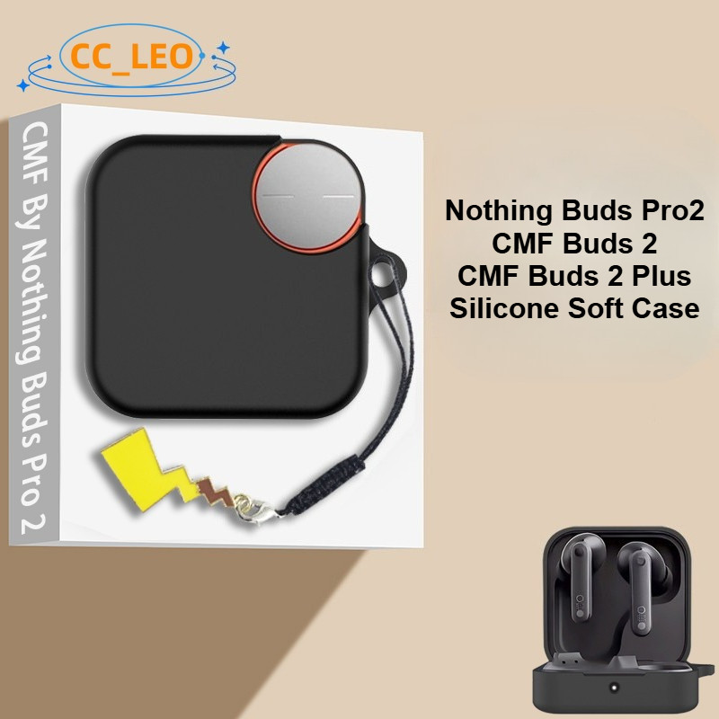 for CMF Buds2 Case CMF Buds2 Plus Silicone Soft Case Cartoon Pikachu Pendant Suitable for CMF By Not