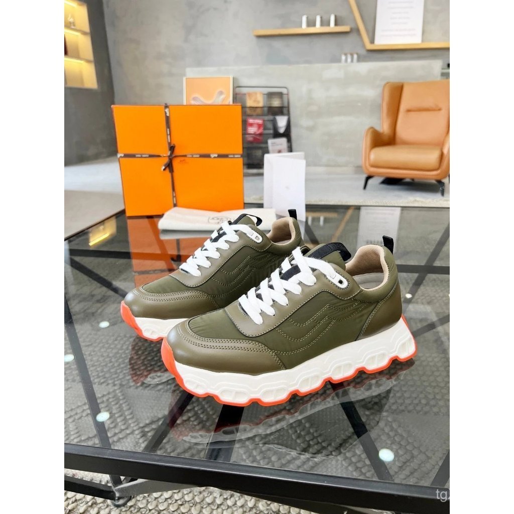 HERMES HERMES HERMES Horse Horse รองเท้าผ้าใบรองเท้าลําลอง HERMES รองเท้าผู้ชาย