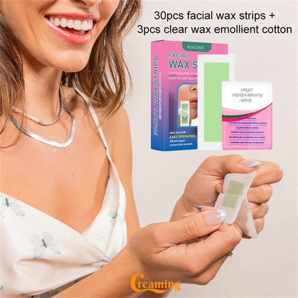 ROZINO Dehairy Wax Paper ความงามและสุขภาพแบบพกพาและสะดวก Lip Dehairy Wax Paper ทําซ้ําใช้ทั้งร่างกาย