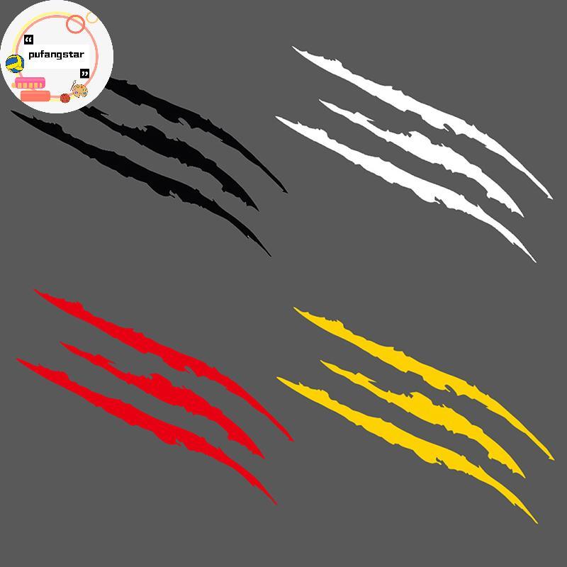 Pufangstar ไฟหน้ารถส่วนบุคคลรถ Stiers Monster Claw Scratch Stripe Marks ไฟหน้ารูปลอกรถ Stiers Auto A