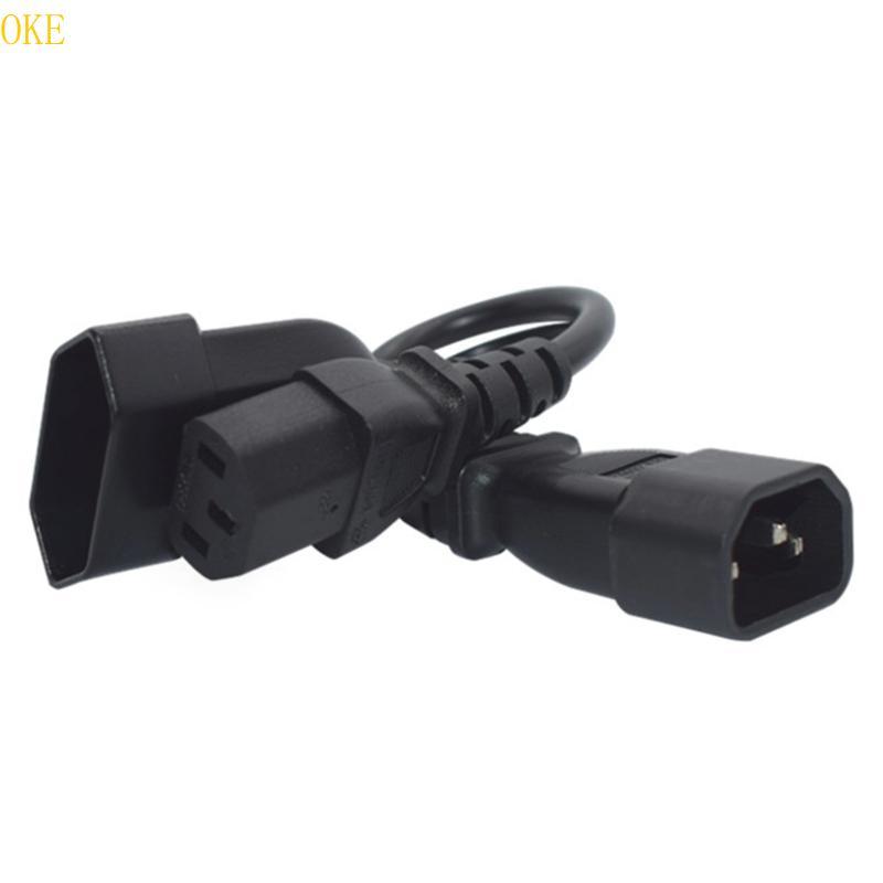 OKE IEC320 C14 ถึง EU + C13 Y-Type Splitter สายไฟ IEC320-C14 ชาย IEC320 C13 + EU4 0 มม.หญิงอะแดปเตอร