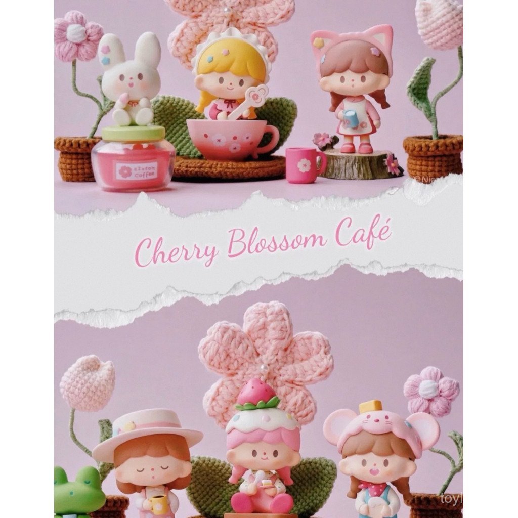 6pcs Zhuo Da Wang zzoton cherry blossom Coffee Shop Blind Box Ancient Style Toy Gift E6ZJ