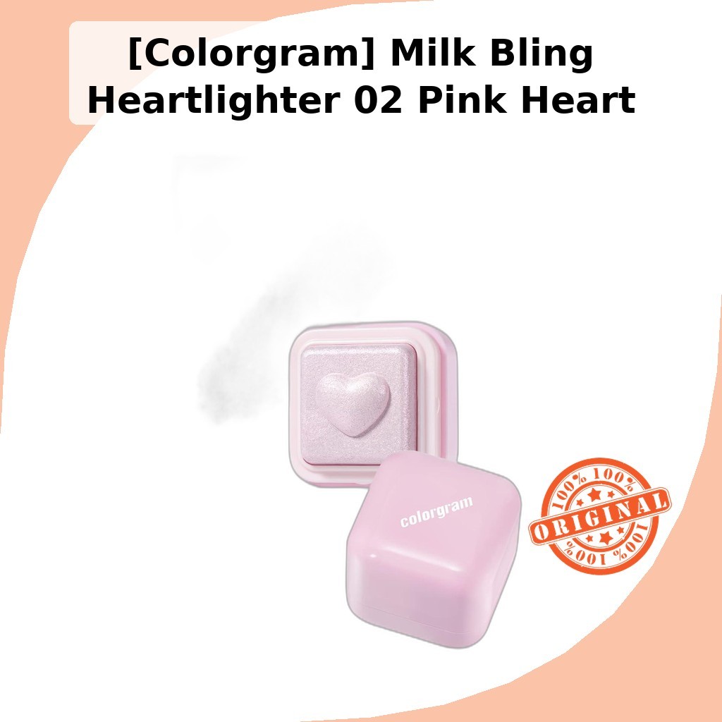 [Colorgram] Milk Bling Heartlighter 02 Pink Heart / Korean Highlighter / Shimmering Glow / ของแท้ 10