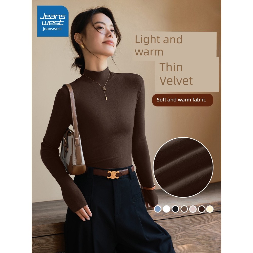 เสื้อคอเต่าผู้หญิง เสื้อคอเต่า JRP Zhenweisi ครึ่งคอเต่า Bottoming เสื้อผู้หญิงฤดูใบไม้ผลิ 2026 สไตล