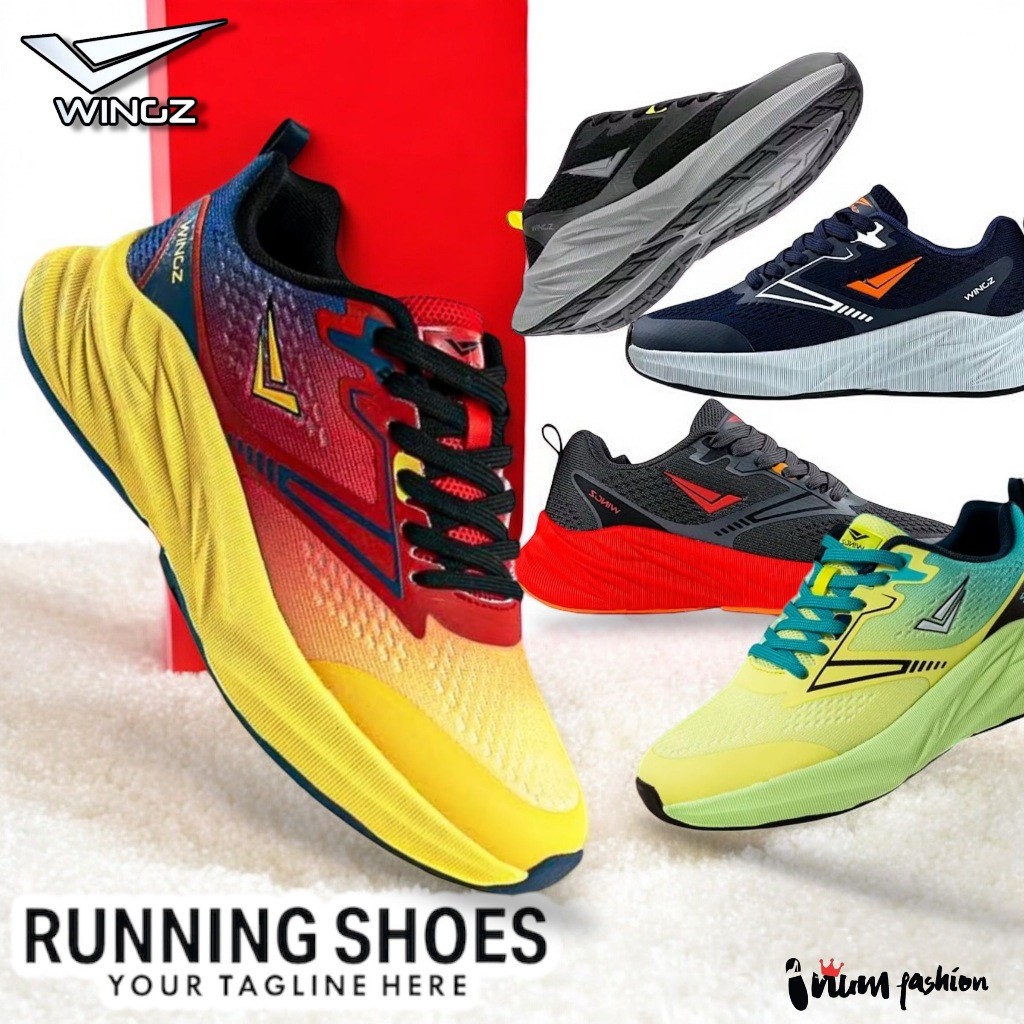 NFshoes รองเท้าผ้าใบ Wingz รองเท้าวิ่งสำหรับผู้ชาย ใส่ออกกำลังกาย น้ำหนักเบา รุ่น WZ-M553 WZ-M511 ไซ