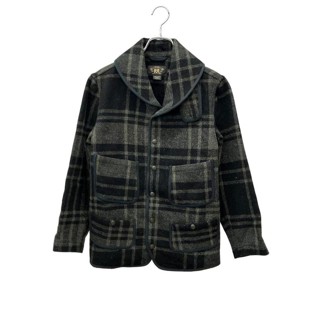 RRL ina Jacket Gray Black Wool Men Direct from Japan Secondhand