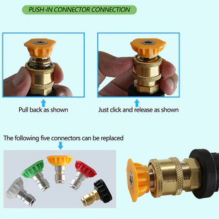 อะแดปเตอร์หัวฉีดโฟม ข้อต่อปืนโฟม เครื่องซักผ้าความดัน 1/4 นิ้ว Quick Release สำหรับรถยนต์ (1ชิ้น)