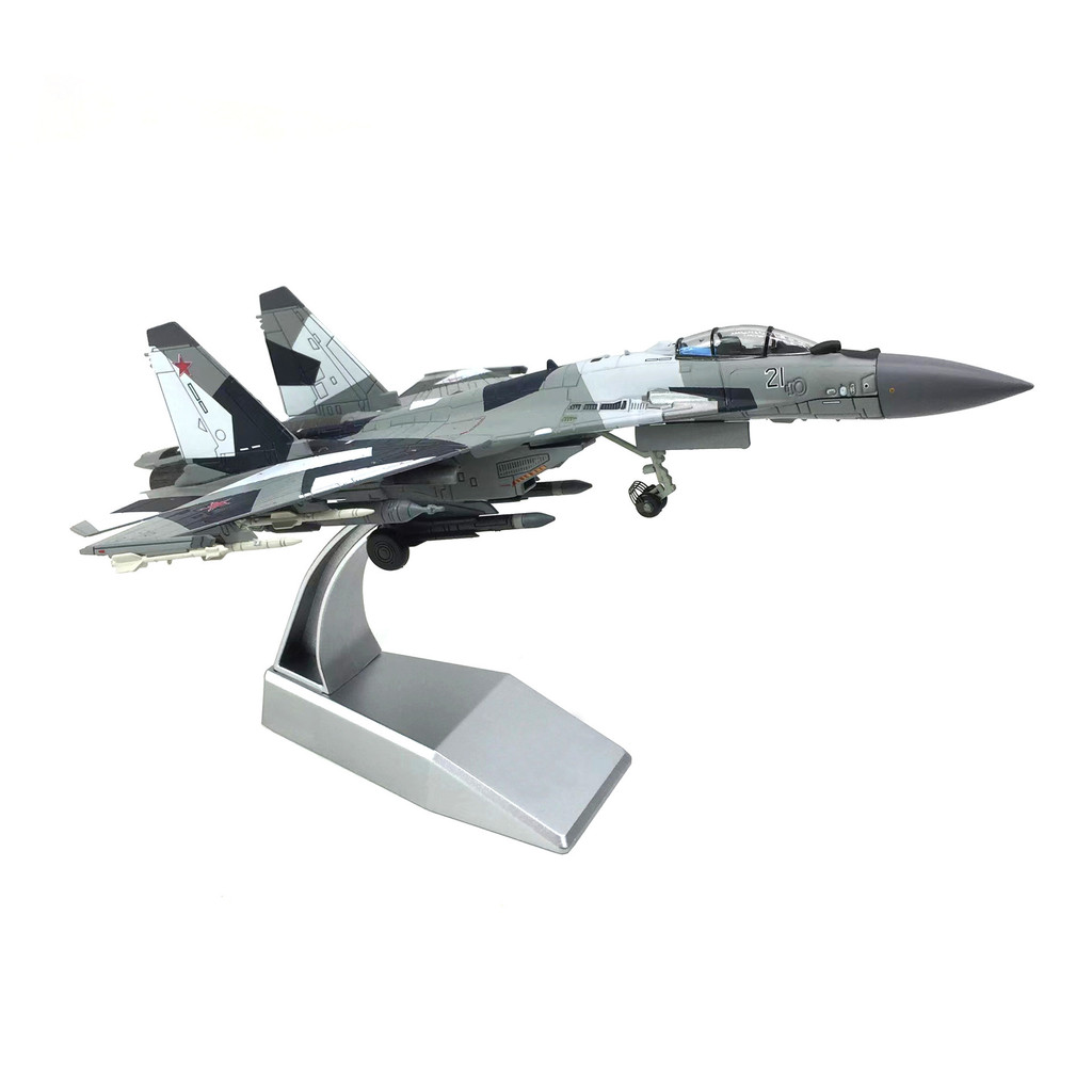 1/100 SU 35 Super Side SU-35 Fighter จําลองเครื่องบินโลหะผสมเครื่องประดับของที่ระลึก