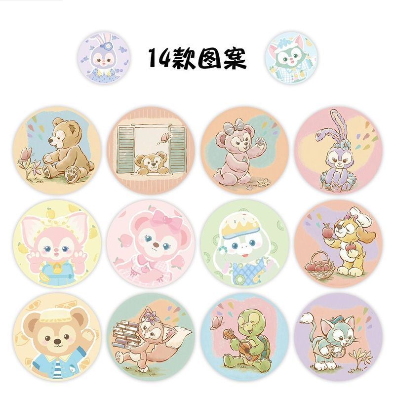 2,000 สติกเกอร์ ขายดี Disney Duffy Series สติกเกอร์ม้วนน่ารัก Seven Treasures Star Dailu Shellie Rose สติกเกอร์ของเล่น 3.203.20