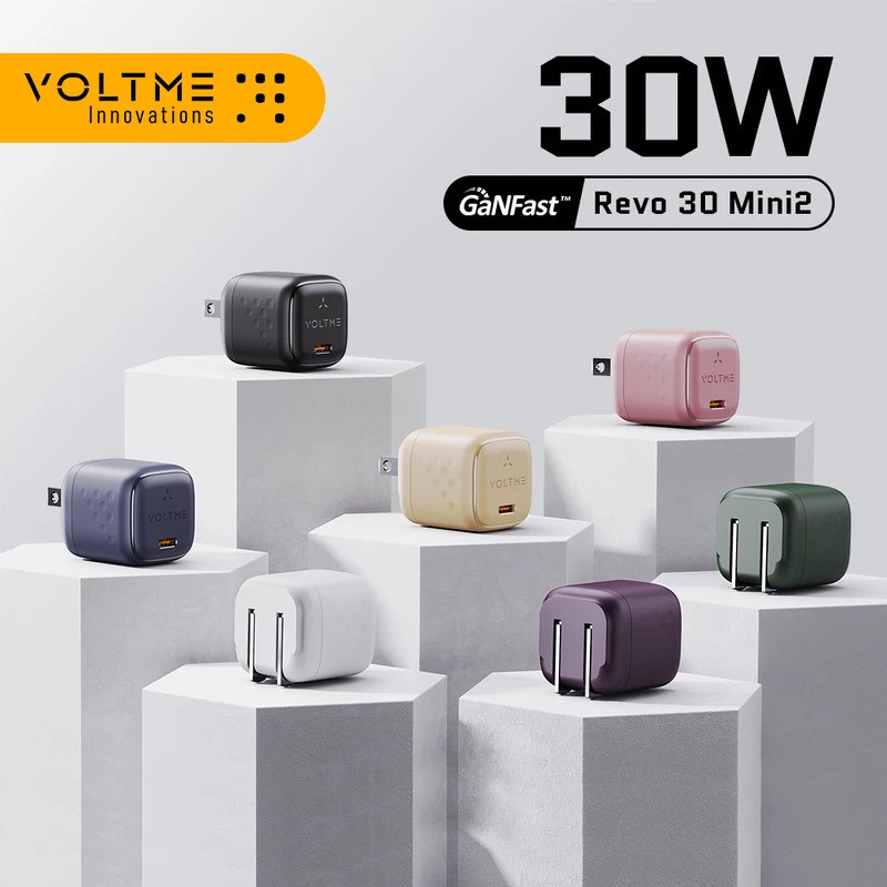 VOLTME 30W USB C Charger Type C Charger Fast Charging Block GaN III Charger Power Adapter สําหรับ iP