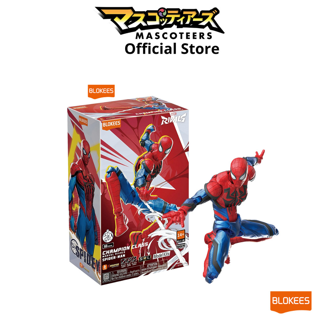 Blokees Figures - Marvel Rival 81118 - Marvel Heroes Champion Class CC 06 Spider-Man ของแท้ นำเข้า 100%
