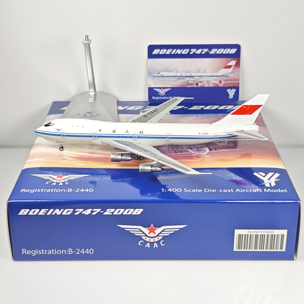 YY Wings 1: 400 CAAC China Civil Airlines B747-200B B-2440 โมเดลเครื่องบินโลหะผสม