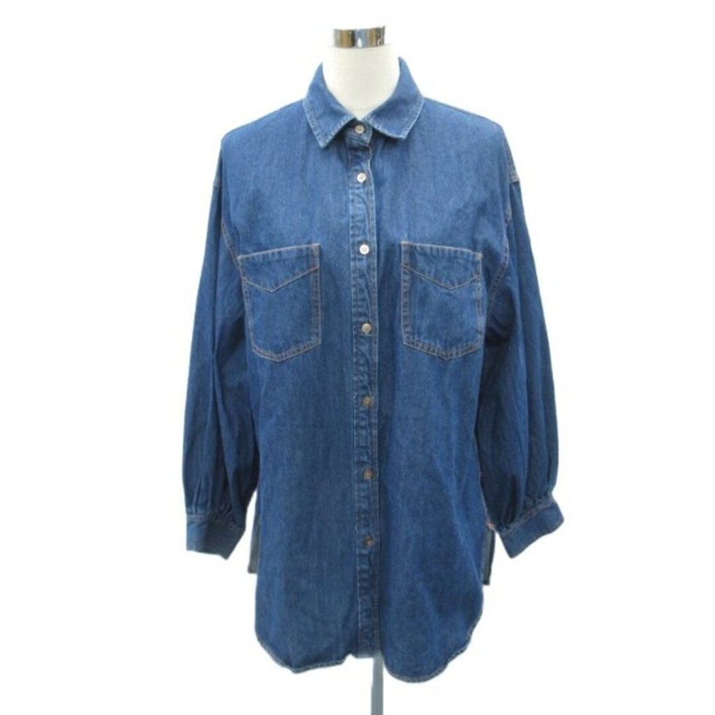 discord Shirt denim blue Long sleeves Direct from Japan Secondhand