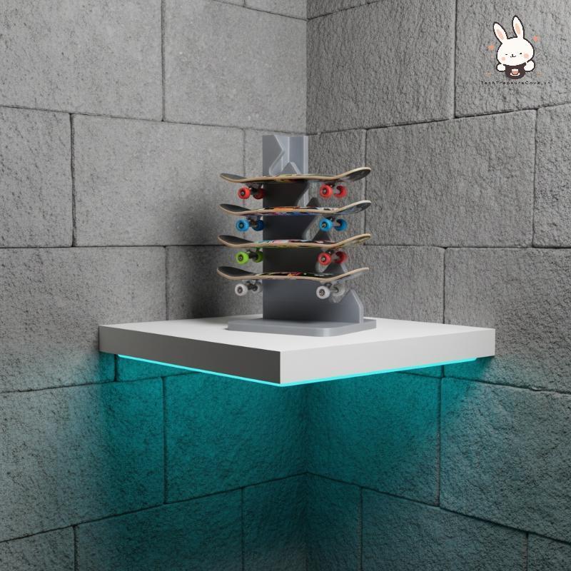 [Teh] Finger Skateboard Storage Ra Finger Skateboard Organizer Finger Skateboard Desktop Display Ra 