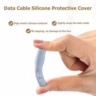 ปลอกหุ้มสายชาร์จและสายดาต้าซิลิโคน (Type-C / USB) พร้อมตัวป้องกันหัวชาร์จ สำหรับ iPhone 20W / 18W
