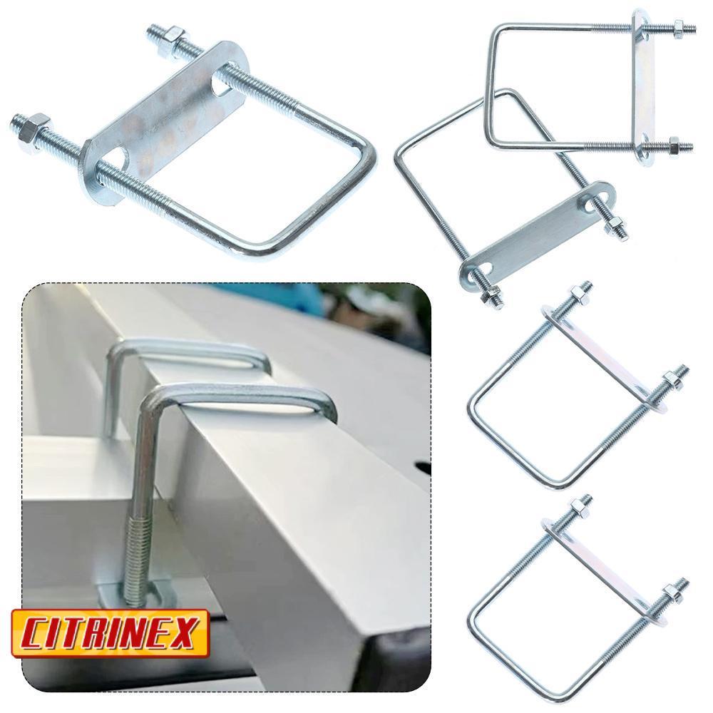 CITRINEX 2 ชุดแคลมป์สี่เหลี่ยม, ท่อ U-bolt มุมขวาเหล็ก U-Clamp, พร้อม Baffle M6 สกรู Squa Bolt
