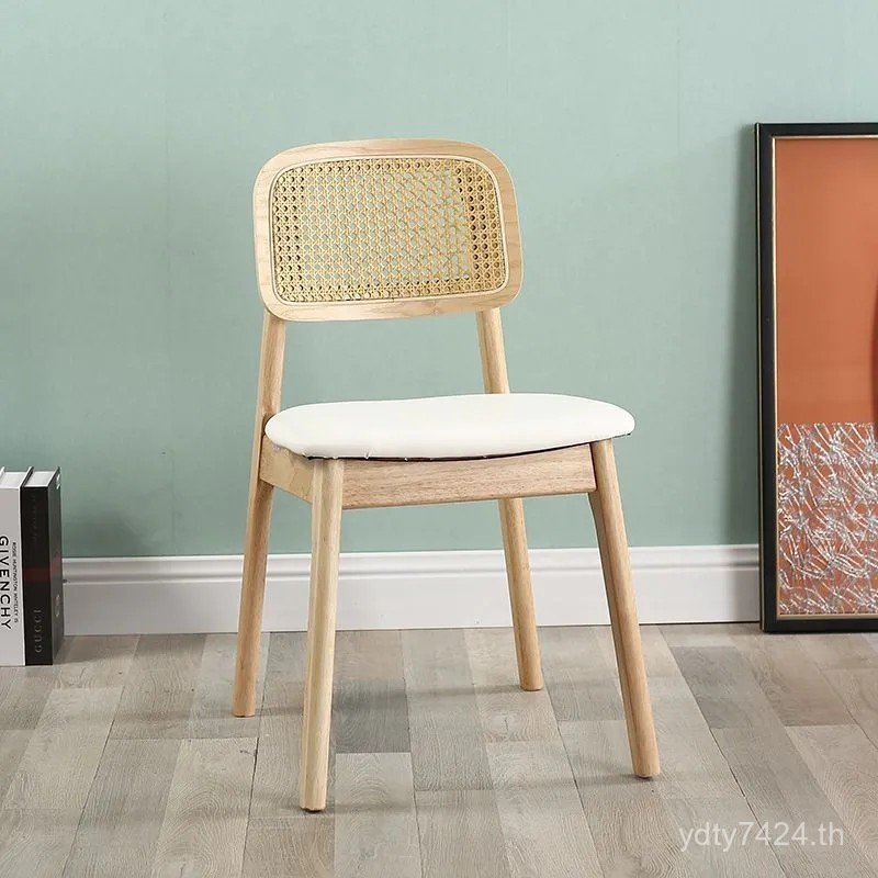 Leisure Small Apartment Chain Store ในครัวเรือนเก้าอี้หวายแฟชั่นเก้าอี้ไม้ Lounge เก้าอี้จริงโรงงานข