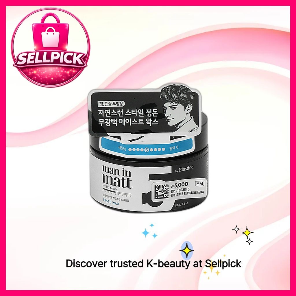 [daiso] Elastine Man in Matt Paste Wax, 80g, 1 ชิ้น / Korean Paste Wax / Matte Finish / ของแท้ 100% 