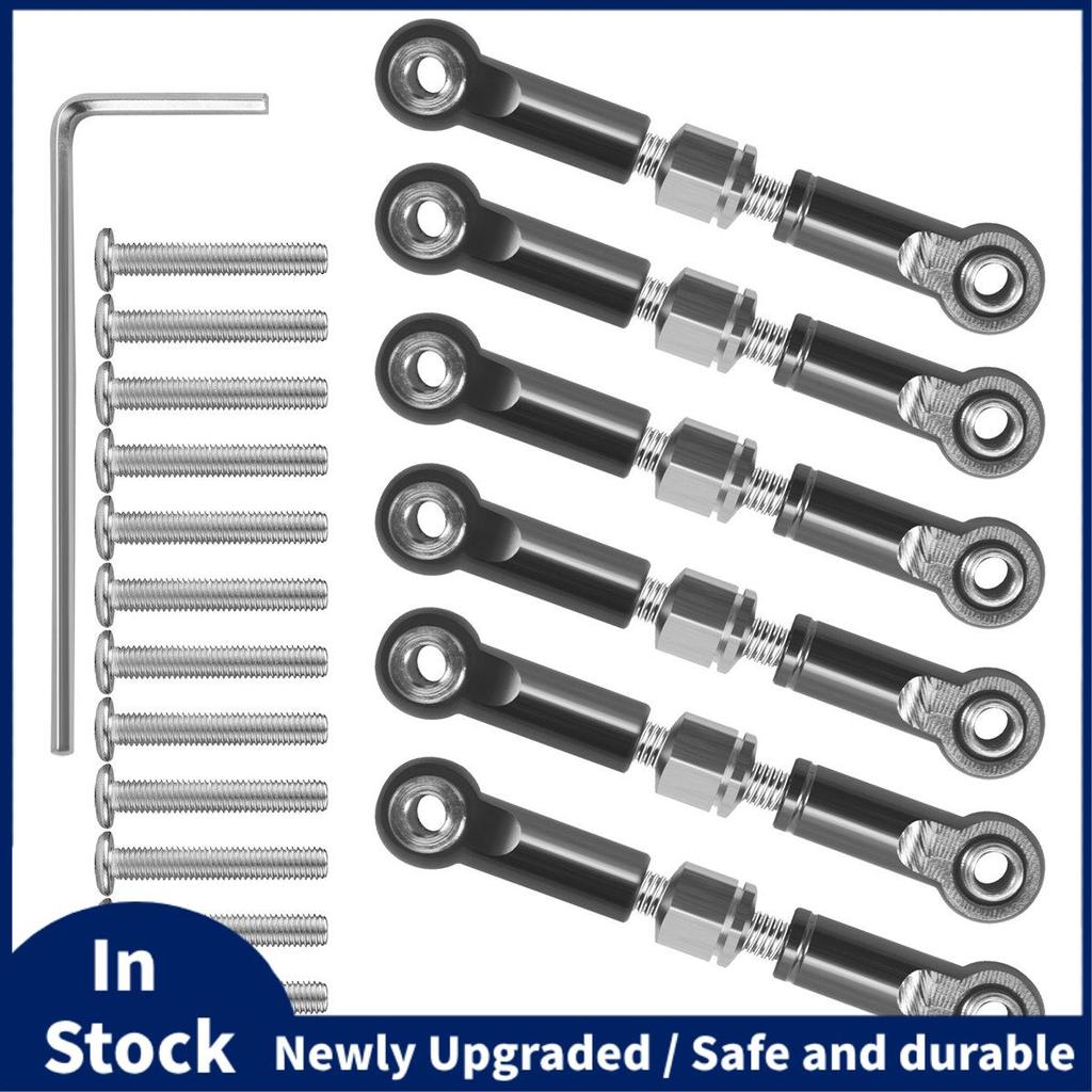 6 ชิ้นปรับโลหะ Linkage ดึง Rod ด้านหน้า/ด้านหลัง Servo Link สําหรับ A949 A959 A969 A979 K929 RC รถอั
