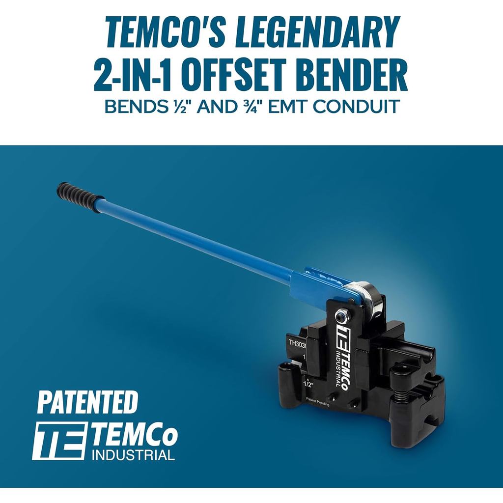 TEMCo TH3030 Dual Size Conduit Offset Bender 2 in 1 - ทั้ง ½& ¾ EMT